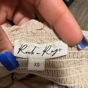 Rock n Rays Women’s XS Beige Smocked Shorts